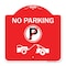 Signmission No Parking No Parking and Tow Truck, Red & White Aluminum Sign, 18" x 18", RW-1818-23818 A-DES-RW-1818-23818 - alternate 1